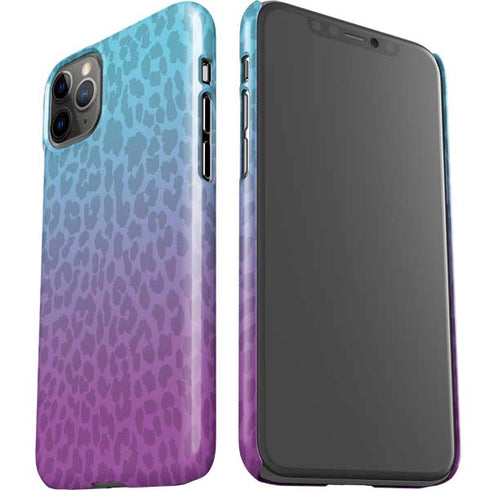 Cheetah Print Purple and Blue iPhone 11 Pro Max Lite Case