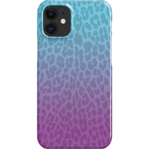 Cheetah Print Purple and Blue iPhone 12 Mini Lite Case