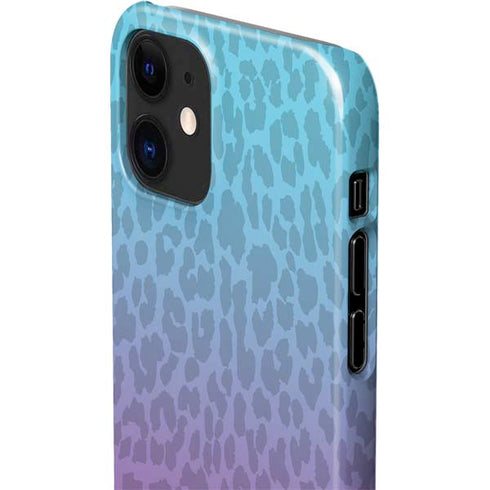 Cheetah Print Purple and Blue iPhone 12 Mini Lite Case