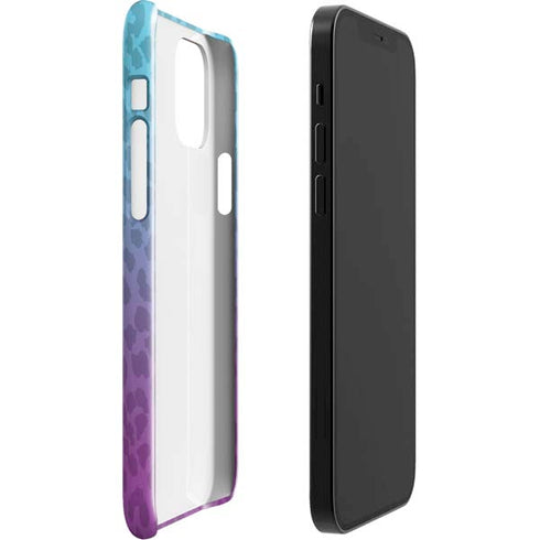 Cheetah Print Purple and Blue iPhone 12 Mini Lite Case