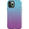 Cheetah Print Purple and Blue iPhone 12 Pro Max Impact Case