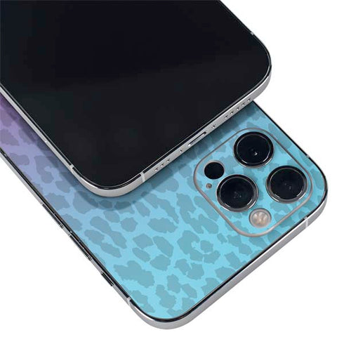 Cheetah Print Purple and Blue iPhone 12 Pro Max Skin