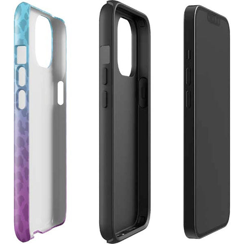 Cheetah Print Purple and Blue iPhone 13 Impact Case