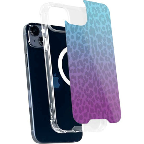 Cheetah Print Purple and Blue iPhone 13 MagSafe Case