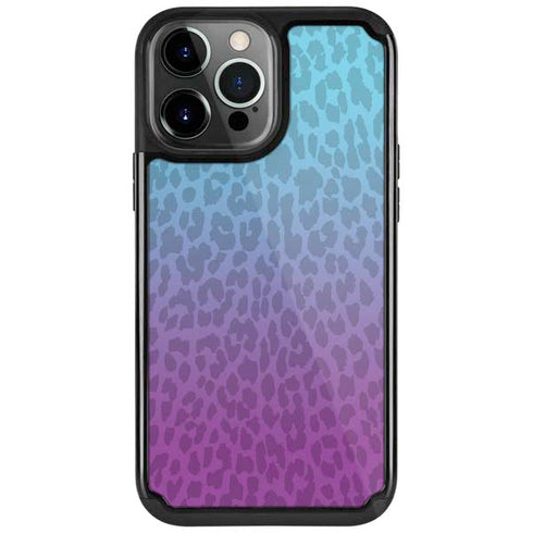 Cheetah Print Purple and Blue iPhone 13 Pro Cargo Case