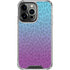 Cheetah Print Purple and Blue iPhone 13 Pro Clear Case