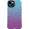 Cheetah Print Purple and Blue iPhone 15 Plus Impact Case
