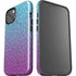Cheetah Print Purple and Blue iPhone 15 Plus Impact Case