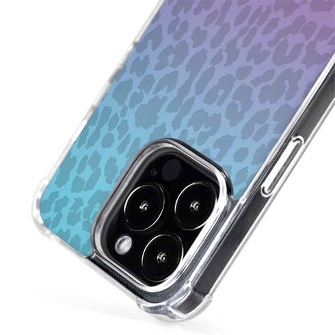 Cheetah Print Purple and Blue iPhone 15 Pro Max MagSafe Case