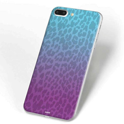 Cheetah Print Purple and Blue iPhone 7 Plus Skin
