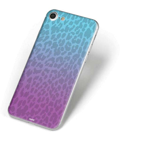 Cheetah Print Purple and Blue iPhone 7 Skin