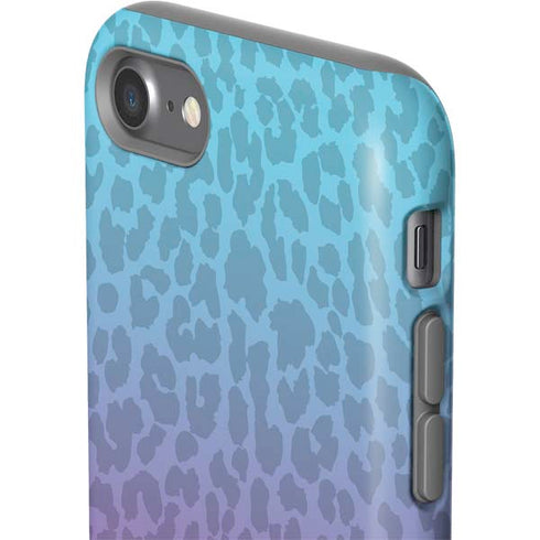 Cheetah Print Purple and Blue iPhone SE (2nd & 3rd Gen) Pro Case