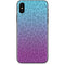 Cheetah Print Purple and Blue iPhone X Skin