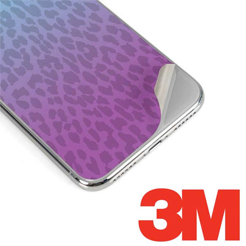 Cheetah Print Purple and Blue iPhone X Skin