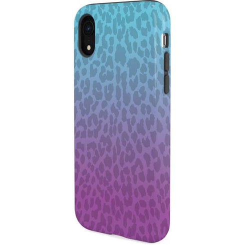 Cheetah Print Purple and Blue iPhone XR Pro Case