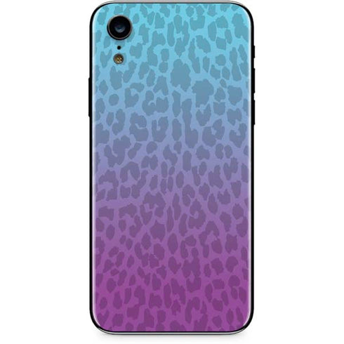 Cheetah Print Purple and Blue iPhone XR Skin