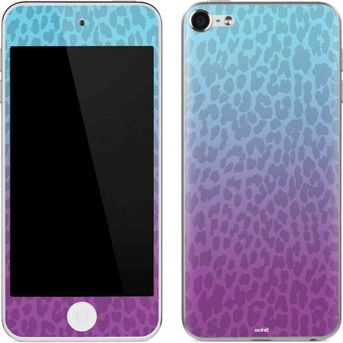 Cheetah Print Purple and Blue Apple iPod Skin