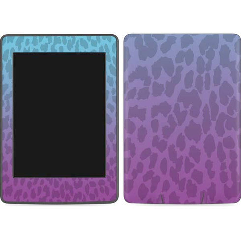 Cheetah Print Purple and Blue Amazon Kindle Skin