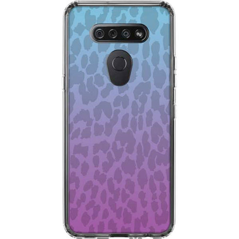 Cheetah Print Purple and Blue LG K51/Q51 Clear Case