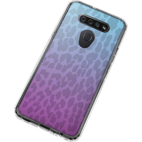 Cheetah Print Purple and Blue LG K51/Q51 Clear Case