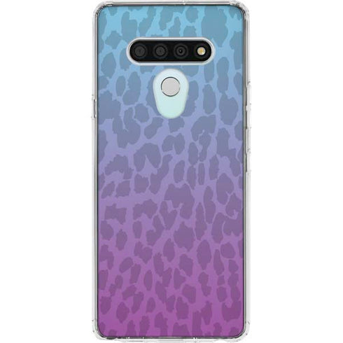 Cheetah Print Purple and Blue LG Stylo 6 Clear Case