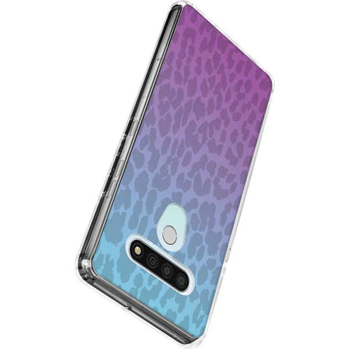 Cheetah Print Purple and Blue LG Stylo 6 Clear Case