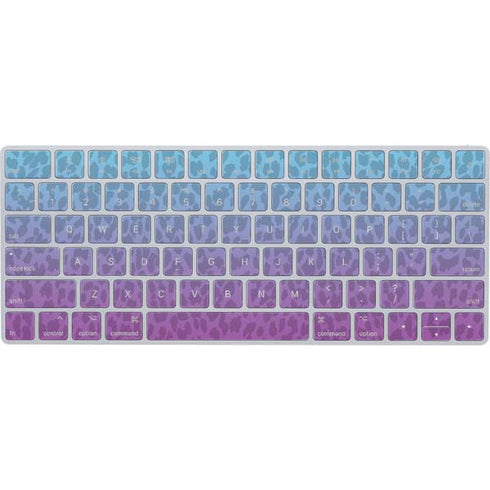 Cheetah Print Purple and Blue Magic Keyboard Skin
