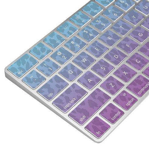 Cheetah Print Purple and Blue Magic Keyboard Skin
