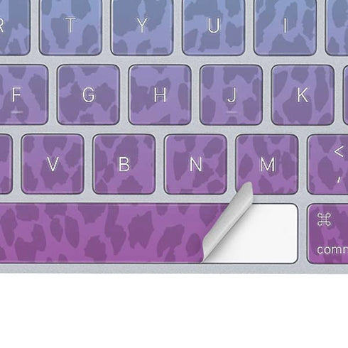 Cheetah Print Purple and Blue Magic Keyboard Skin