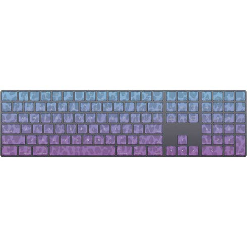 Cheetah Print Purple and Blue Magic Keyboard with Numeric Keypad Skin