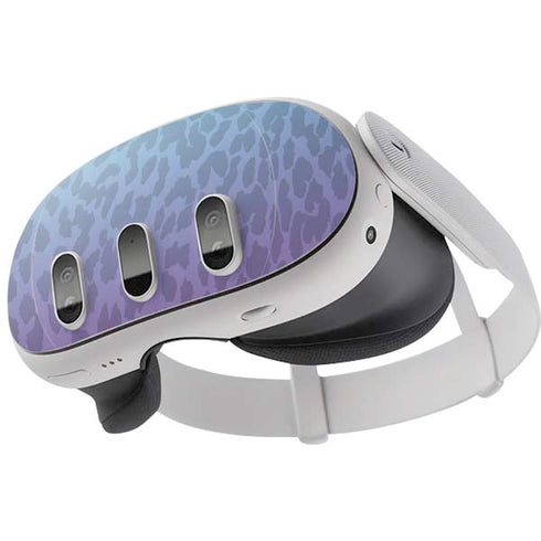 Cheetah Print Purple and Blue Meta Quest 3 Skin