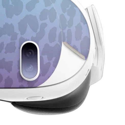 Cheetah Print Purple and Blue Meta Quest 3 Skin