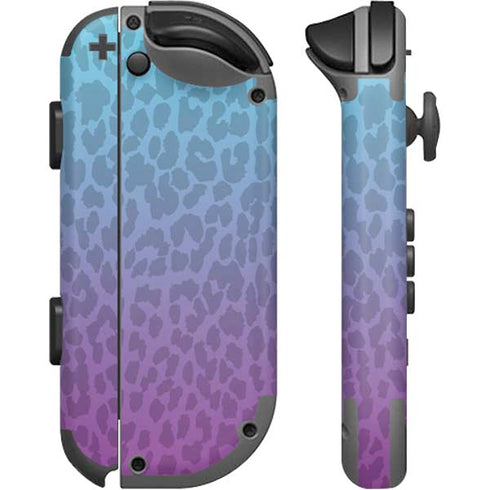 Cheetah Print Purple and Blue Nintendo Joy-Con (L/R) Controller Skin