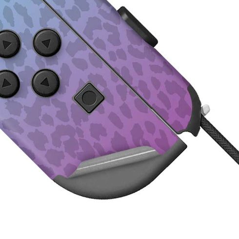 Cheetah Print Purple and Blue Nintendo Joy-Con (L/R) Controller Skin
