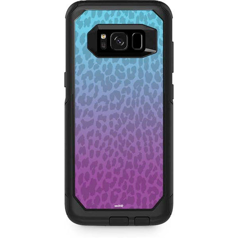 Cheetah Print Purple and Blue Otterbox Commuter Galaxy Skin