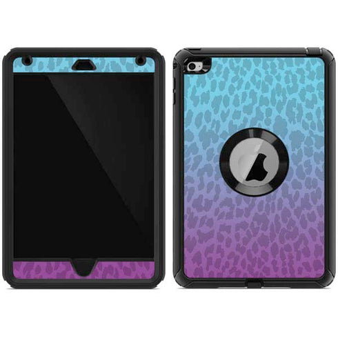 Cheetah Print Purple and Blue Otterbox Defender iPad Skin