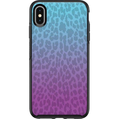 Cheetah Print Purple and Blue Otterbox Symmetry iPhone Skin