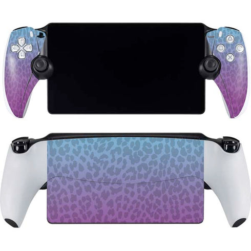 Cheetah Print Purple and Blue PlayStation Portal Remote Player Skin