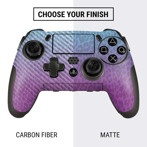 Cheetah Print Purple and Blue PlayStation Scuf Vantage 2 Controller Skin