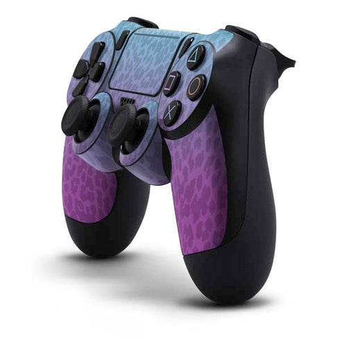 Cheetah Print Purple and Blue PS4 Pro/Slim Controller Skin