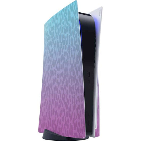 Cheetah Print Purple and Blue PS5 Console Skin