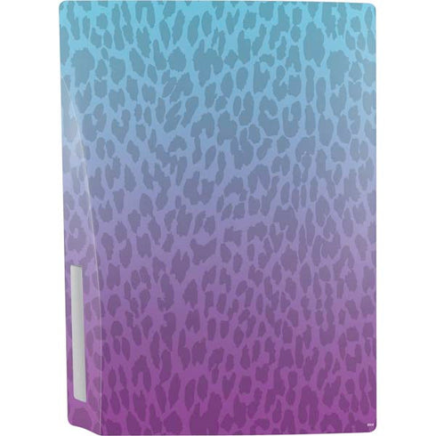 Cheetah Print Purple and Blue PS5 Console Skin