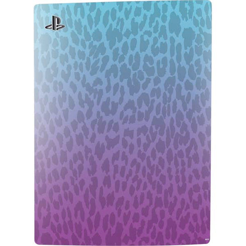 Cheetah Print Purple and Blue PS5 Digital Edition Bundle Skin