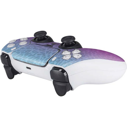 Cheetah Print Purple and Blue PS5 Controller Skin