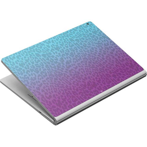 Cheetah Print Purple and Blue Surface Book Skin