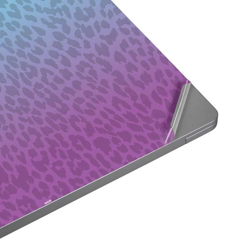 Cheetah Print Purple and Blue Universal Laptop 12in (9.8 x 6.8in) Skin