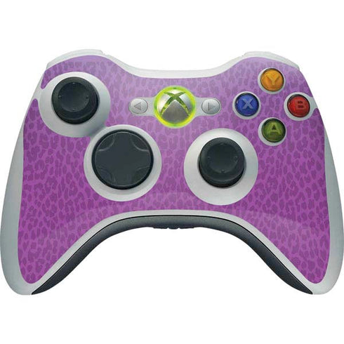 Cheetah Print Purple and Blue Xbox 360 Wireless Controller Skin