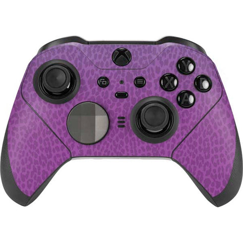 Cheetah Print Purple and Blue Xbox Elite Wireless Controller Series 2 Skin