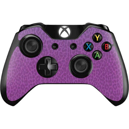 Cheetah Print Purple and Blue Xbox One Controller Skin