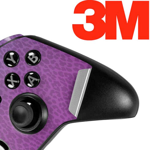 Cheetah Print Purple and Blue Xbox One Elite Controller Skin